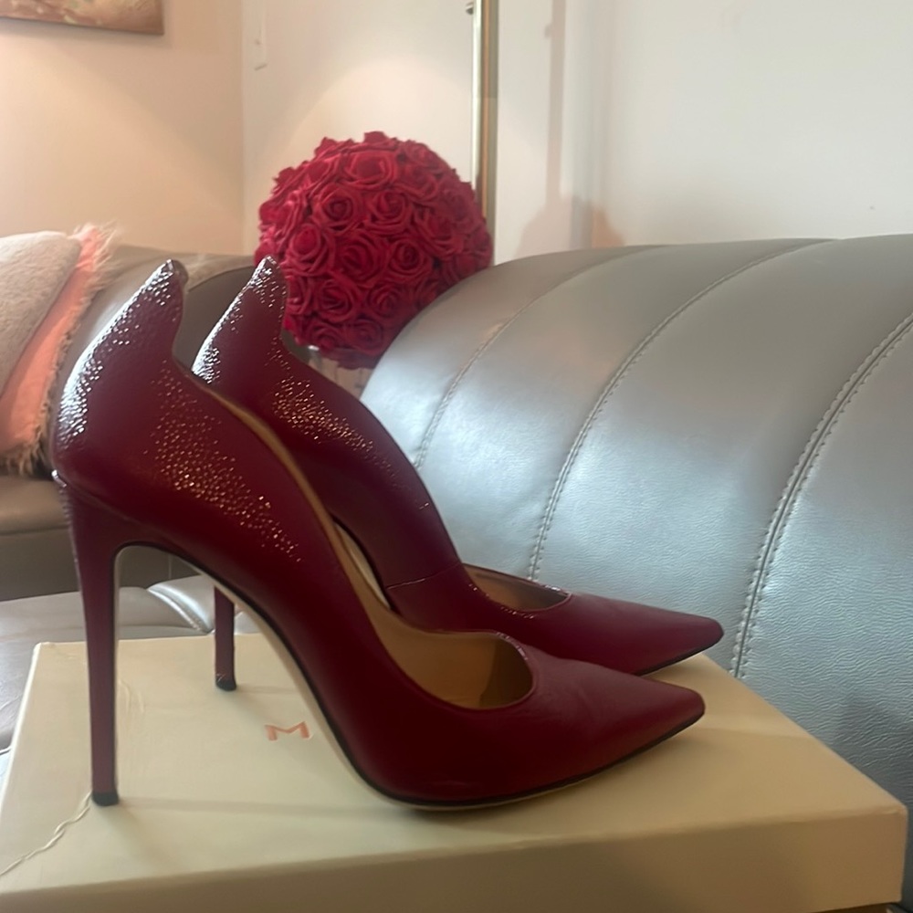 M Gemi red leather heels- 39